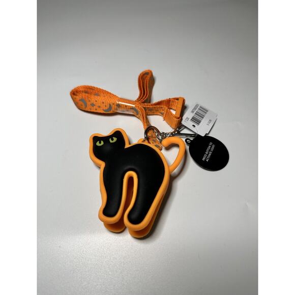 Bath & Body Works Other - Bath & Body Works Light-Up Glow Black Cat Pocket Bac Lanyard Key Chain Halloween